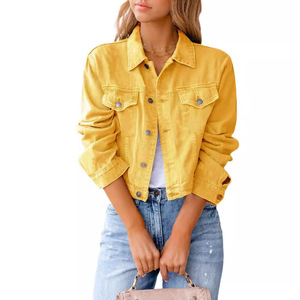 Veste en jean nouvelle collection printemps-été, haut à manches longues, 10 couleurs, veste courte décontractée pour femmes - Product Image 5