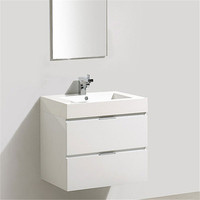 Meuble-lavabo mural DAIYA avec vasque simple pour salle de bain