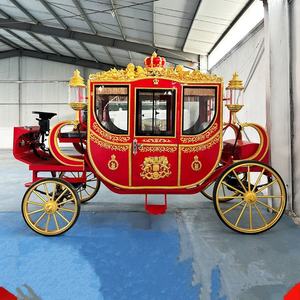 Lussuosa Carrozza Elettrica a Quattro Ruote per Tour Turistici, Carrozza Nuziale Moderna Retrò per Giri Turistici - Product Image 1