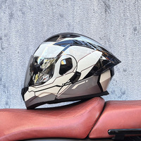 Nouveau casque de moto modulaire à visière rabattable, design graphique tendance, coque fine en ABS, léger, double visière, certifié DOT, pour motards de course