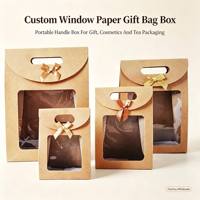 Emballages pour vêtements CSMD : Dossiers en papier kraft recyclé avec fenêtres transparentes et rubans – Accessoires pour chaussettes, pantalons, cadeaux