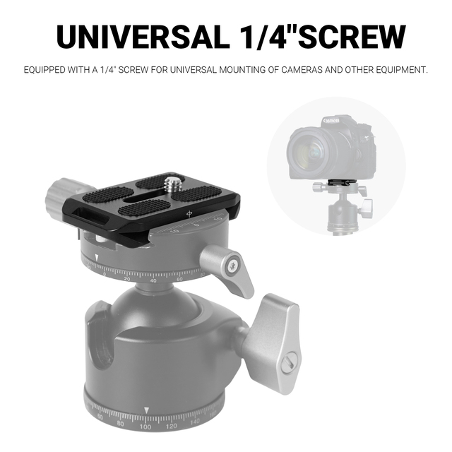 High Quality 38mm Arca- Compatible Aluminum Alloy Quick Release Plate for DSLR Cameras Action Cameras Tripods-Fast Mount