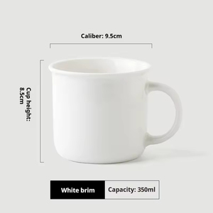 Mug en céramique moderne pour <span class=keywords><strong>le</strong></span> bureau à domicile, grand, fait à la main, capacité de 350 ml, variété de couleurs - rouge, bleu, vert, rose, blanc, noir, design <span class=keywords><strong>mignon</strong></span> - Product Image 6