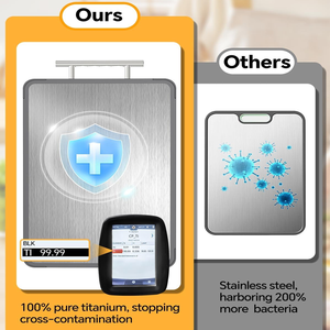 Tablas <span class=keywords><strong>de</strong></span> Cortar Premium <span class=keywords><strong>de</strong></span> 16x11 Pulgadas, Antideslizantes, No Tóxicas, Tabla <span class=keywords><strong>de</strong></span> Cortar para Charcutería, Tabla <span class=keywords><strong>de</strong></span> Cortar <span class=keywords><strong>de</strong></span> Bambú con Titanio Puro y Asa - Product Image 2