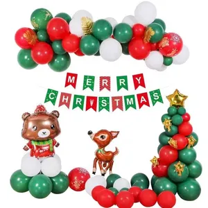 कई रंग स्वनिर्धारित लोगो कार्टून उत्सव सजावट प्राकृतिक लेटेक्स क्रिसमस मुद्रित गुब्बारा