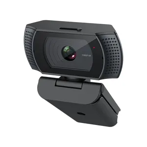 1080p 30fps Resolution Hd Auto Focus Web Pc Camera With Privacy Cover Slider Built-In Stereo Mics Mic-Enabled Webcam