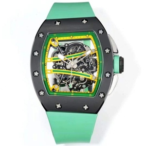 RM61-01 Tourbillon <b>Watch</b>, Ceramic Bezel, Dual Track <b>Skeleton</b> Dial, Silicone Strap, <b>Automatic</b> Power Reserve Mechanical <b>Watch</b> - Product Image 1
