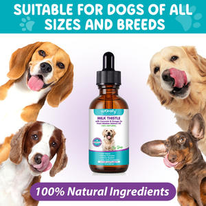 Suplementos para Mascotas Worafy, Extracto de Cardo Mariano 100% Natural en Gotas Líquidas para Perros, Desintoxicación <span class=keywords><strong>del</strong></span> Hígado y Apoyo Renal con Aceite de Salmón - Product Image 6