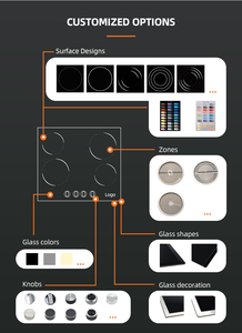 High Quality 9-Stage Power Setting Ceramic Cooktop <b>Stove</b> with Glass Knob Control - Product Image 2