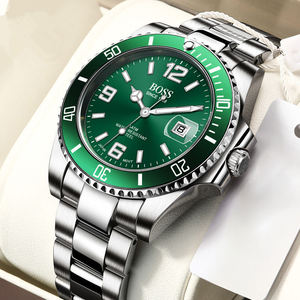 Reloj de Lujo con Diamantes Grandes en el Esfero, Analógico, de Acero Inoxidable, Resistente al Agua, Luminoso, de Vestir, de Cuarzo, para Hombre - Product Image 4