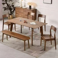 Chaise de salle à manger en bois courbé avec table, mobilier de salle à manger turc en bois de frêne massif pour 6, 8 ou 10 personnes, pour la maison ou l'appartement