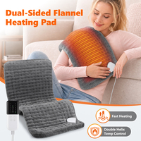 Coussin chauffant électrique, 60x30cm, flanelle double face, 10 niveaux de chaleur, 4 minuteries d'arrêt automatique, lavable en machine, logo personnalisé en gros