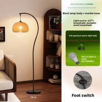 Lampe sur pied LED d'occasion pour salon et chambre à coucher, style médiéval, lampe d'angle avec structure en fer, température de couleur réglable