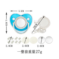 Baby Shower Geschenk Blank Neugeborene Schnuller Clips Strass Bling Baby Schnuller Halter Kette Schnuller Dummy Infant Beiß ringe