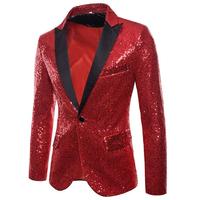 Vestes de costume pour hommes avec paillettes, sequins, boutons, pour soirée, danse, veste de soirée, costume de mariage, blazer pour homme, costume formel, grande taille 6XL