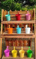 Pots de fleurs suspendus en métal galvanisé avec crochet/pour les jardinières de balcon Pot avec crochet suspendu