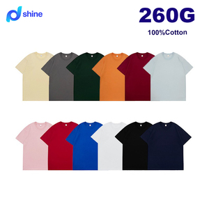 Camiseta Personalizada de Alta Calidad 100% Algodón 260gsm para Hombre, Camiseta Blanca Extra Grande para Mujer, Camisetas para Hombre con Estampado - Product Image 1