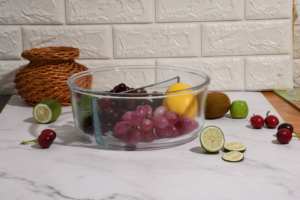 Plat à four rond de grande taille, plat à lasagne, plat à gratin en verre, ensemble de plats à four en verre, plat à salade en verre à deux côtés - Product Image 2