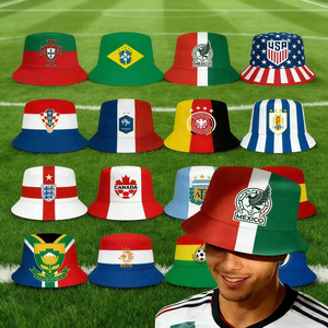 SOLPOP World Carnival Bucket Hat 2026 USA Canada Mexico Football Game Fans Germany Party Reversible Flag Print <strong>Fisherman</strong> Cap - Product Image 1