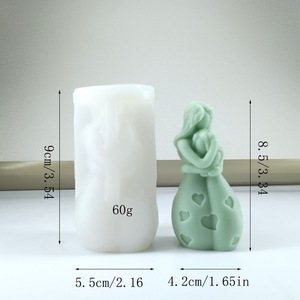 3D ของขวัญวันแม่แม่พิมพ์ซิลิโคนรูปปั้นพระแม่มารีกอดแม่พิมพ์เทียนแม่ - Product Image 5