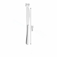 Ensemble de couverts en acier inoxydable 18/0 en vrac couteau de service fourchette cuillère ensemble de couverts de service
