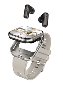 T99 2.02 inç akıllı saat TWS kablosuz kulaklık su geçirmez IP67 kare kalp hızı müzik çalar spor Smartwatch kulakiçi 2 <span class=keywords><strong>1</strong></span> - Product Image 4