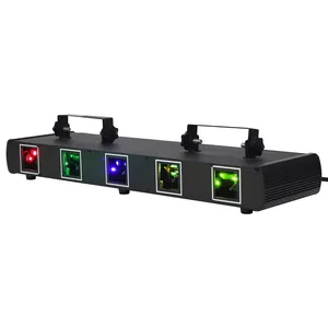 RGBYC Five-hole Disco Laser Light Stage Effect Lighting 11CH DMX Sound Control for DJ Club Party Show