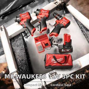   Kit de Herramientas Inalámbricas Compactas de 3 Piezas, 12V, Batería de Litio de 5Ah, Herramientas Eléctricas Portátiles para Reparaciones en Exteriores - Product Image 1