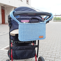 Sac de rangement pour poussette à fermeture éclair Matériau en tissu de coton avec cordon en coton