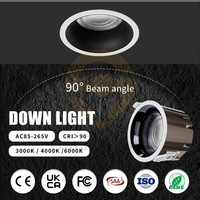 Downlight encastré anti-éblouissement certifié CE RoHS KC RCM, 10W 20W 25W 30W, réglable, dimmable, éclairage commercial, downlight LED