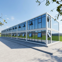 Maison modulaire préfabriquée de taille personnalisée, maison de bureau miniature préfabriquée, maison préfabriquée à assembler