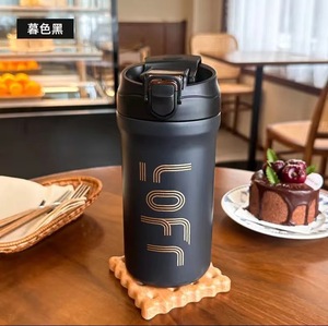 Tasse à café de voyage en acier inoxydable 316 avec couvercle-Tasse de voiture isolée sous vide Thermos portable étanche pour boissons chaudes/froides - Product Image 1