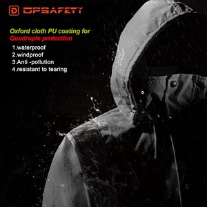 Chaqueta DE SEGURIDAD reflectante de alta visibilidad compatible con ANSI poliéster Unisex logotipo personalizado ropa de trabajo impermeable construcción guardia de carretera - Product Image 2