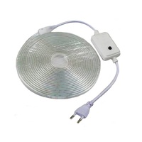Lampu Strip Dekorasi Tegangan Tinggi 220V untuk Ruangan, Pohon, Plafon, Luar Ruangan, Tahan Air, Lembut, 6 Warna untuk Liburan