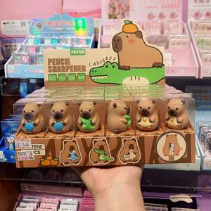 Pengasah Pensil Kartun Anime Sekolah, Pengasah Pensil Mini Praktis untuk Siswa, Pengasah Pensil Silikon Lubang Tunggal - Product Image 5