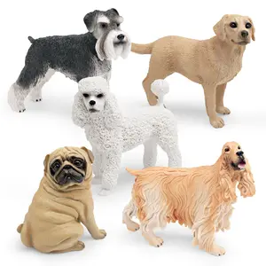 HY仿真宠物狗动物模型哈巴狗雪纳瑞贵宾犬拉布拉多美国可卡犬装饰