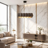 Lustre acoustique thermoformé en feutre PET recyclé, LED 3500K blanc chaud, angle de faisceau 60°, télécommande, éclairage DIY pour maison et bureau, IRC 90