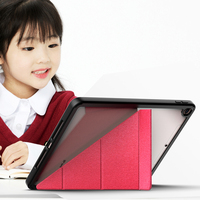 Pour iPad 9.7 pouces 2017/2018 veille automatique trois couches en cuir synthétique tablette redmi 11 xiaomi 6 mi pad 6s pro étui