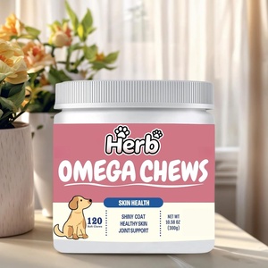 ODM/OEM Omega 3 Fish Oil <b>Pet</b> Soft Chews Salmon Oil <b>Supplement</b> Good for Skin Support Coat <b>Care</b> - Product Image 5