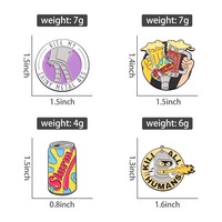 Precios de Fábrica Nuevo Diseño Sencillo y Personalizado de Extraterrestres, Broches y Pines de Solapa Esmaltados de Dibujos Animados Futurama para Bebidas Versátiles