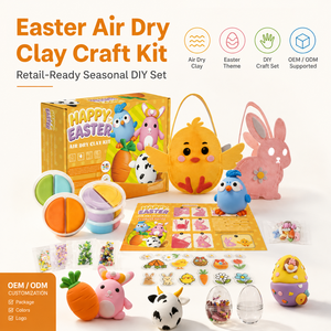 Kit de Arcilla Superligera <span class=keywords><strong>para</strong></span> Pascua - No Tóxica, No Pegajosa, Sin Decoloración, Juego Completo <span class=keywords><strong>para</strong></span> Hacer Huevos de Pascua/Cestas, Secado al Aire, Fácil de Moldear <span class=keywords><strong>para</strong></span> Niños - Product Image 1