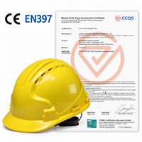 Casque de sécurité de chantier personnalisé avec logo OEM ODM FHABS, cinq nervures ventilées, pour équipe d'entreprise, marque privée