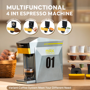 Cafetera Eléctrica CAPADELI HOME COFFEE 4 en 1 de Acero Inoxidable, Semiautomática, con Pantalla Táctil, Funcional para Cápsulas - Product Image 3