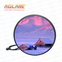 Écran LED circulaire Aglare P2.5 P3 P4 de 55 cm, 60 cm, 1,5 m, 2 m de diamètre, affichage LED latéral rond pour la publicité extérieure