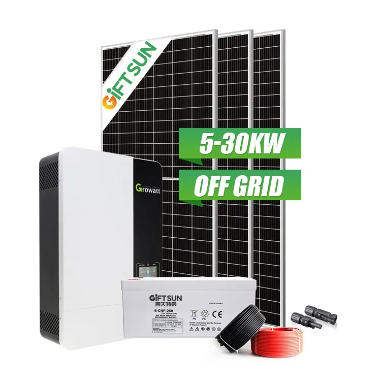 Europe Hot Sale Growatt 3KW 5KW 10KW 15KW Home Complete Set Solar Power System off grid solar energy system