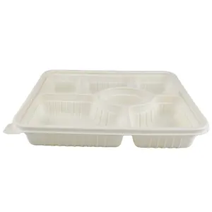 Newest Hot Sale Cornstarch Lunch Box Food Grade Take Out Paper Packaging Food Box Environmentally Friendly Meal Box