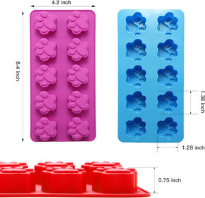 Gıda sınıfı silikon köpek bakımı kalıpları yavru köpek pençe ve kemik şeker kalıpları - Product Image 2