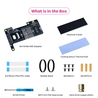 Adaptateur SSD LAFVIN M.2 NVMe pour Raspberry Pi 5 - PCIe Gen3 haute vitesse compatible avec les tailles 2230/2242/2260/2280 pour Raspberry Pi