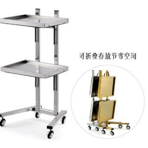 Stainless Tool Car Barber Shop Ironing and Dyeing <b>Trolley</b> Folding Storage <b>Hair</b> Salon Special Car - Product Image 2