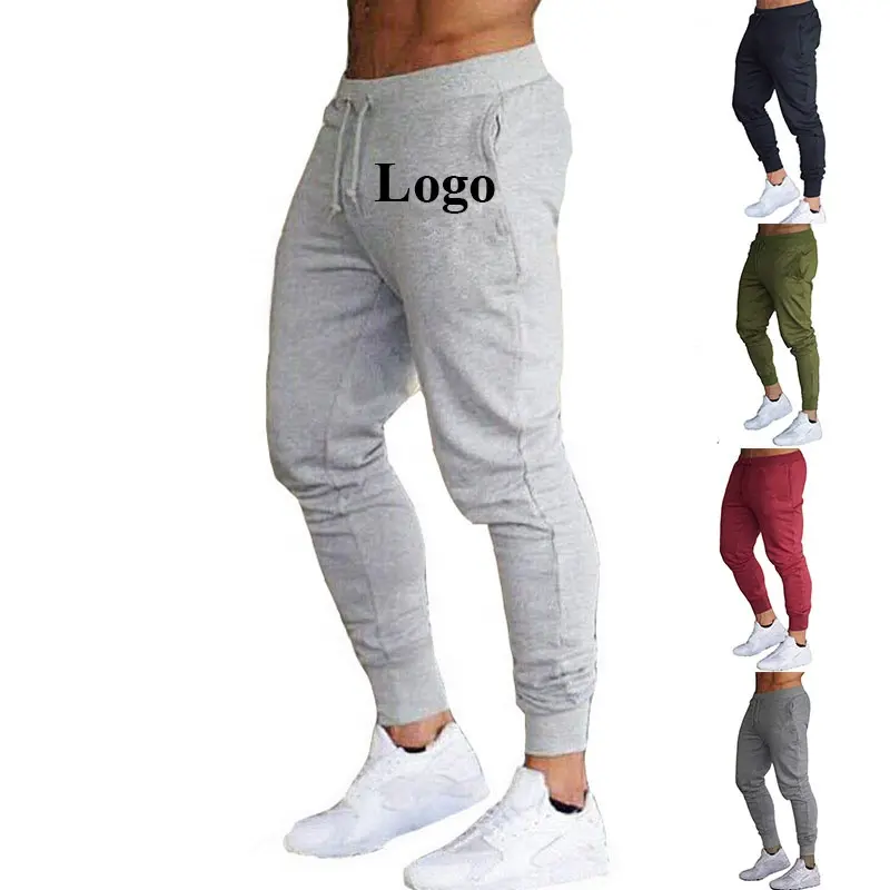 مخصص شعار تجريب رياضة ارتداء بنطال رياضي للرجال الرباط Sweatpants ضئيلة اللياقة البدنية السراويل الترنك رجل ركض